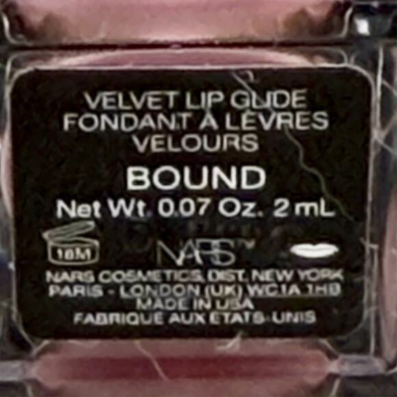 Nars Velvet Lip Glide Liquid Lipstick Bound Pink Semi-Matte Travel .07 oz New - Picture 5 of 5